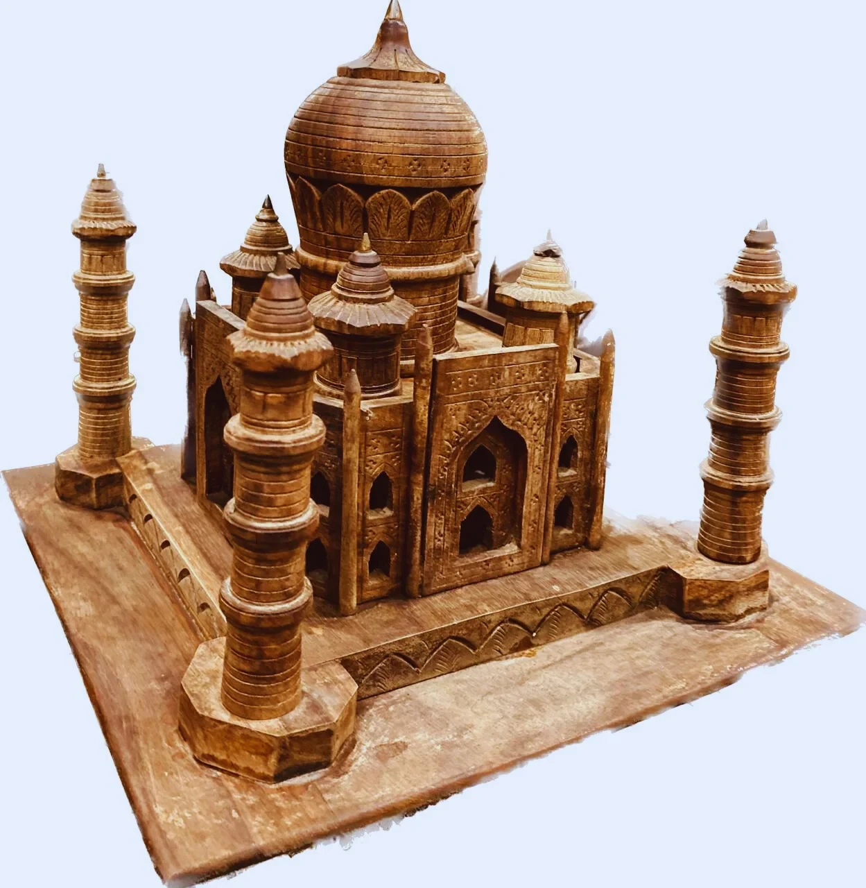 Home Decoration Gift Taj Mahal Wooden Handmade Monument of Love