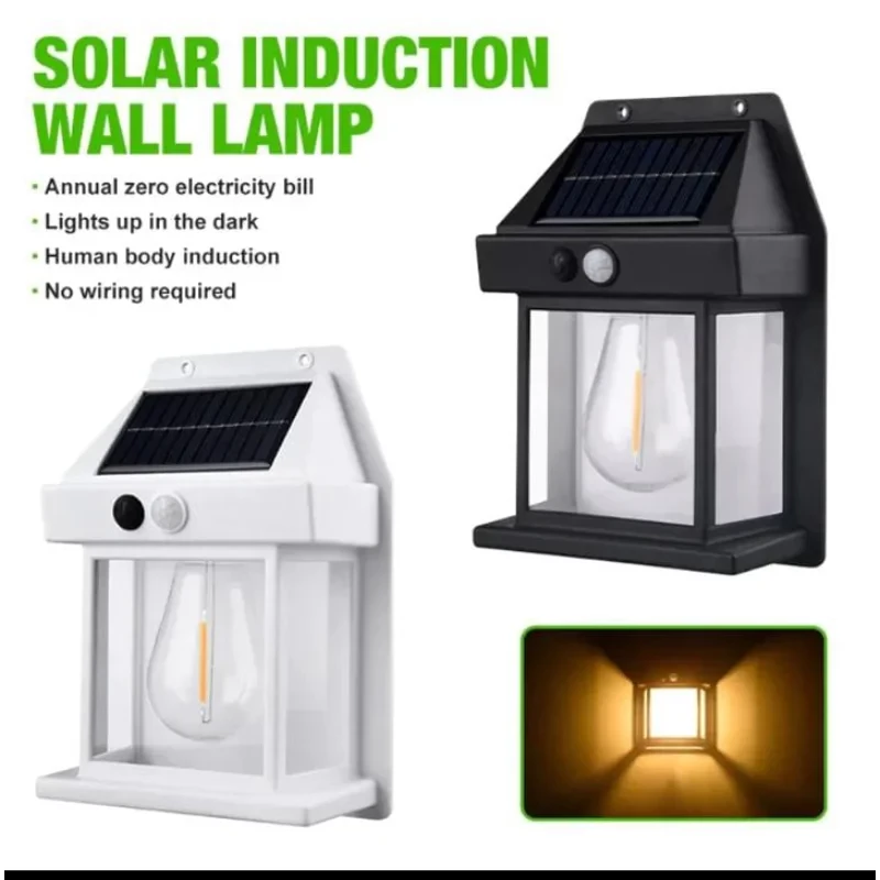 Mini Waterproof Solar Interaction Wall Lamp With Motion Sensor Security Light, Featuring 3 Lighting Levels
