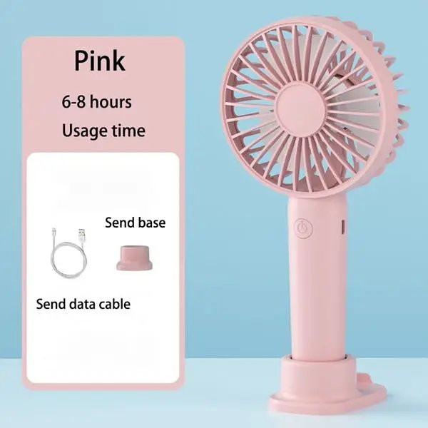 Compact Mini Fan Portable USB Rechargeable Lightweight Handheld Cooling Fan With Adjustable Angle For Home And Office