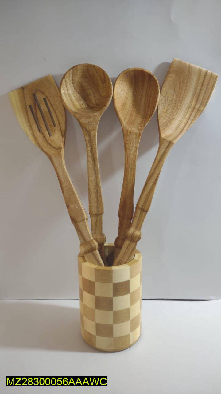 Spoon set 4 piece with Holder
