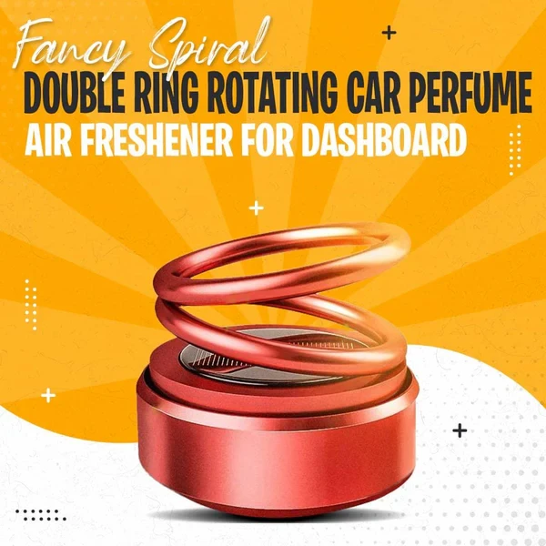 Car Dashboard Ring Decoration Red With Perfume | solar power autorotation