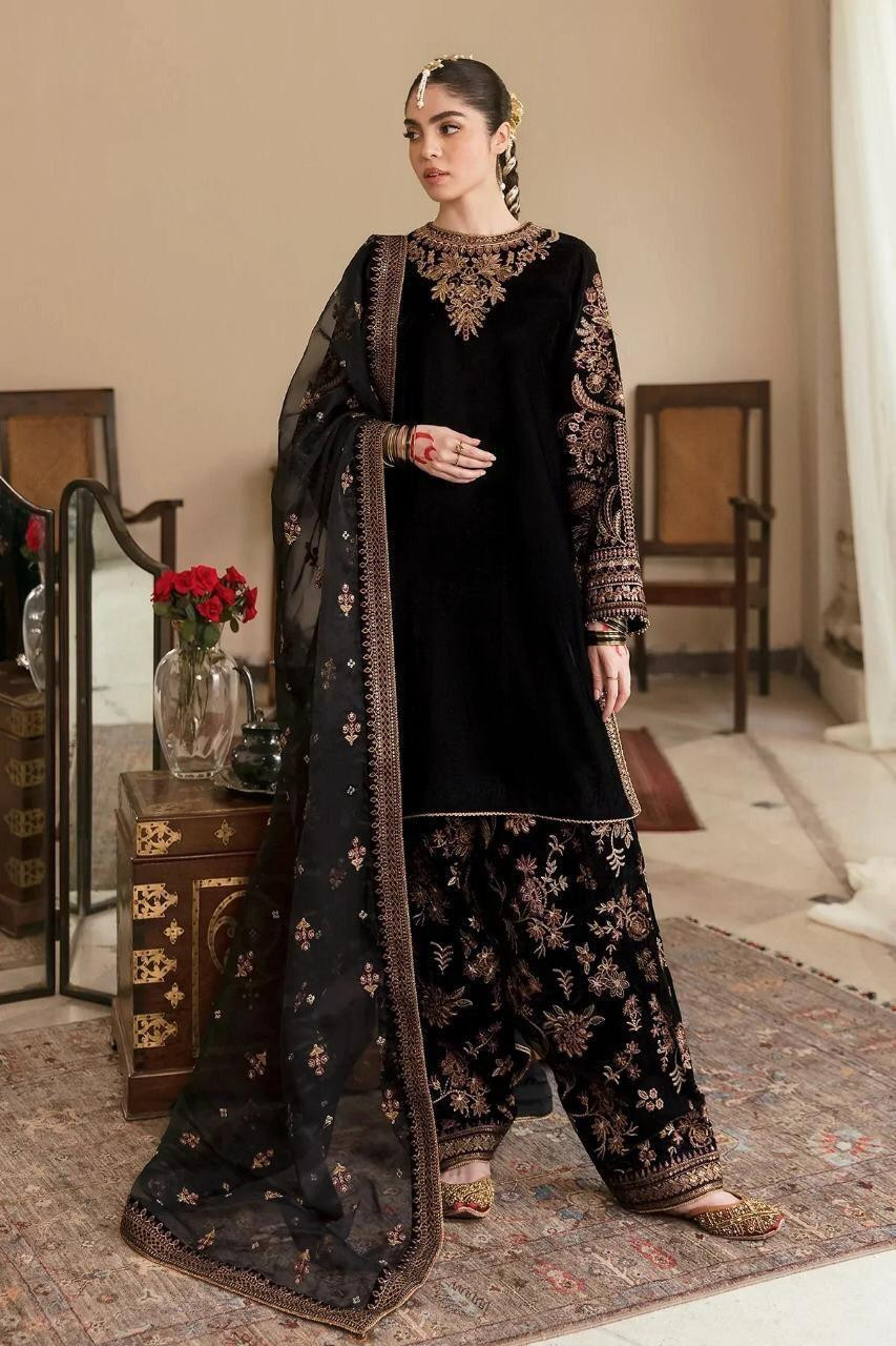 Baroque Jazmin Velvet Wedding Collection-BLACK