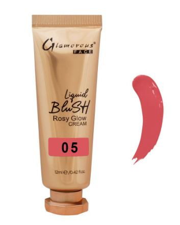 Glamorous Face Liquid Blush Rosy Glow Cream, 05 GF8058, 12ml