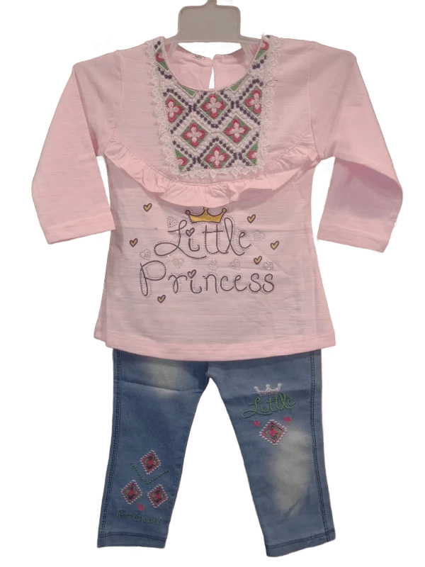 Baby Girl Jeans and casual full sleeve T shirt