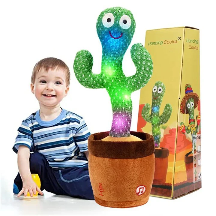 Dancing Cactus Toys for Kids Educational Plush Baby Toy Talking & Singing Electronic Pets