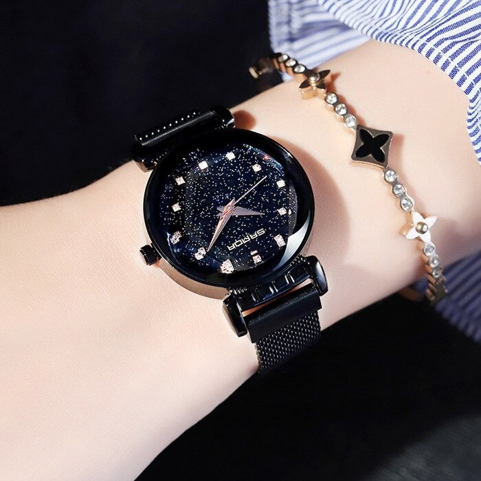 Luxury Women Watch Fashion Elegant Magnet Buckle Vibrato Ladies Wrist Watch Quartz