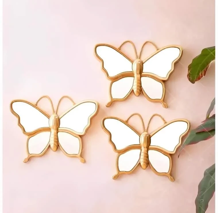 Butterfly Wall Mirrors Set of 3
