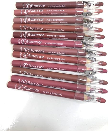 Matte Color Lipstick Pencil 12 Pcs | 12 Color Lip Pencil Set