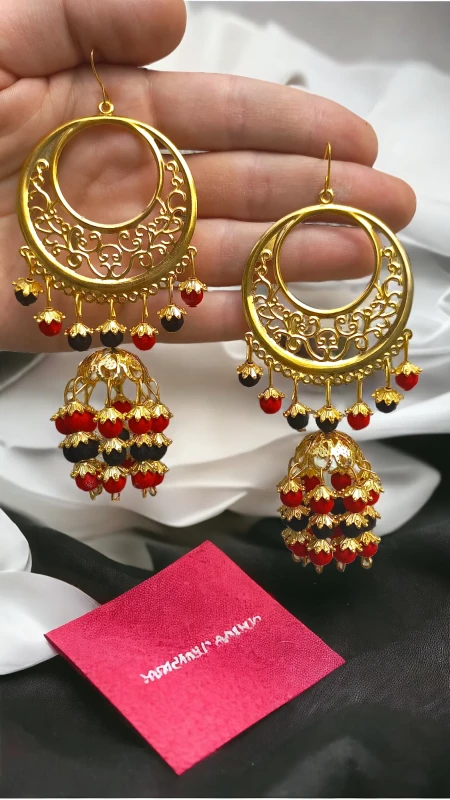 Amazing Golden indian jhumky for girls and women