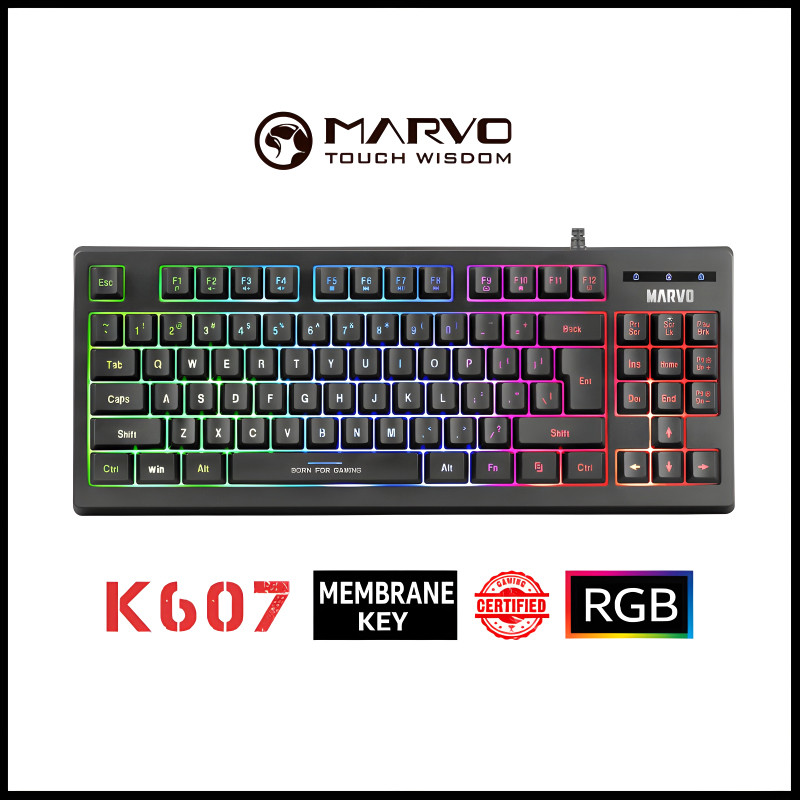 Marvo Scorpion K607 Membrane Gaming Keyboard With 3 RGB Lighting Effects