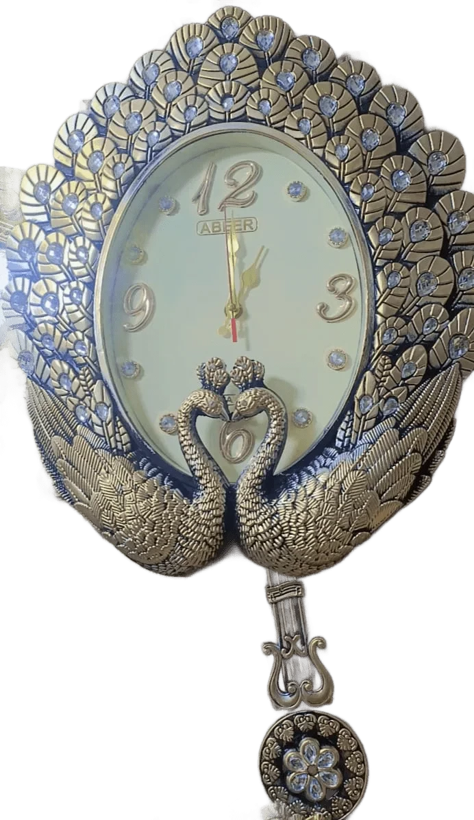 Beautiful Peacock Design Wall Clock