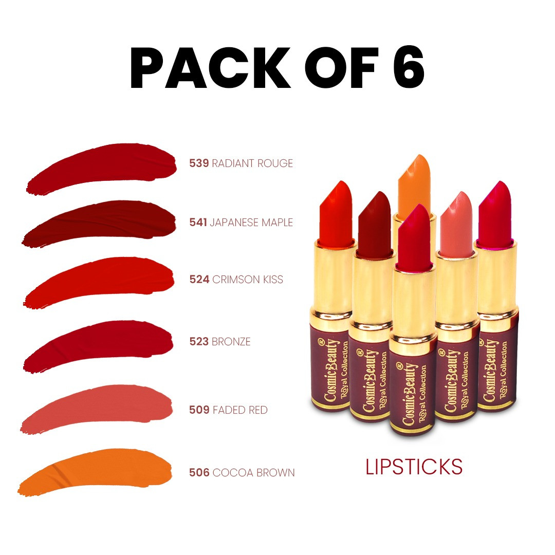 Autumn Elegance Lipstick Collection-pack of 6