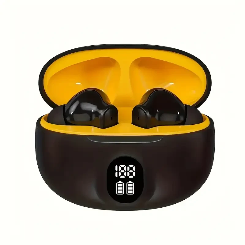 Wireless Earbuds with Hi-Fi HD Stereo Sound, LED Display, Sweat-Resistant Design for Sports/Music/Gaming, Advanced Voice-Cancelling, Rapid USB Charging Case - Touch Control, Wireless In-Ear Headphones